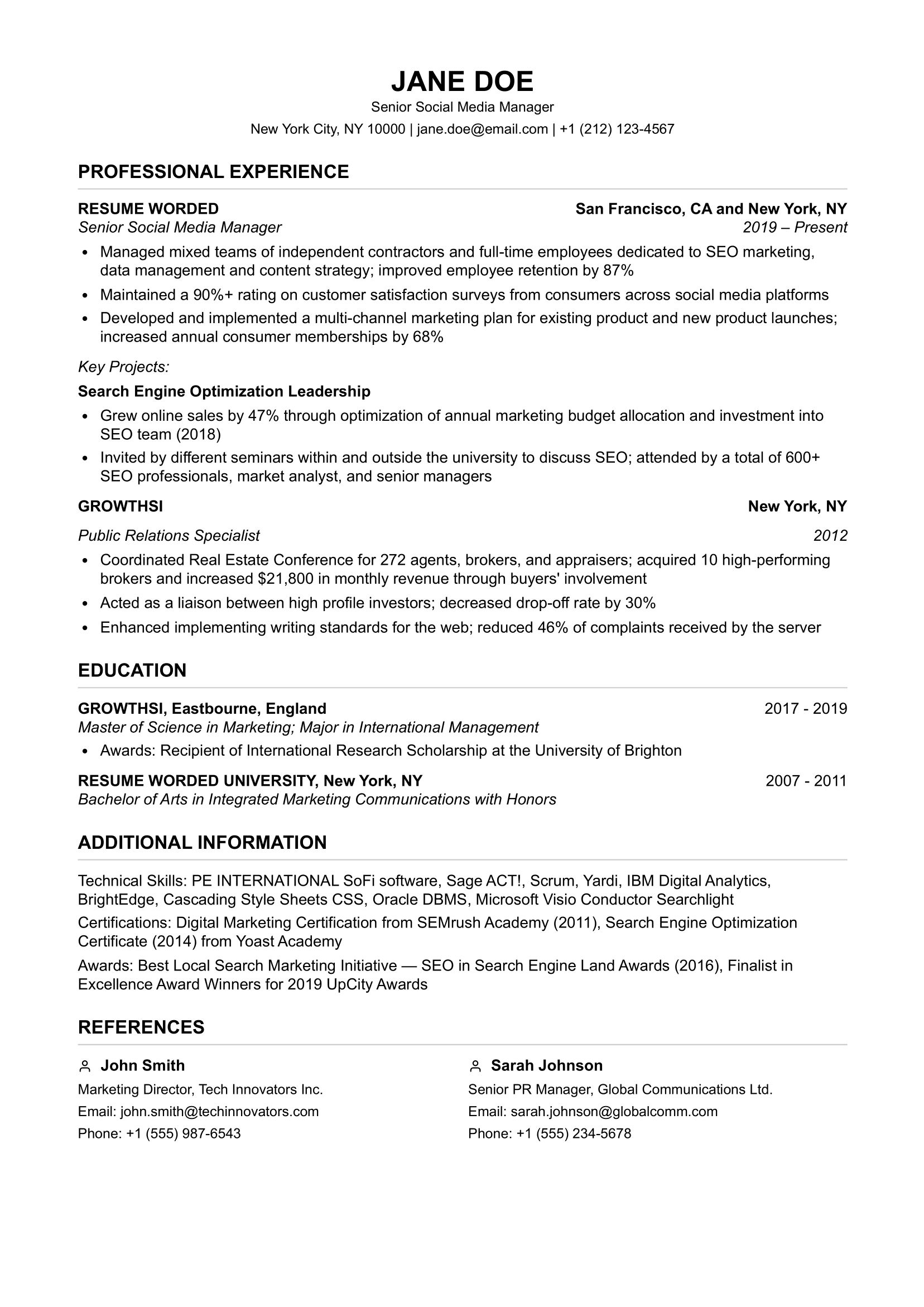 Resume Preview